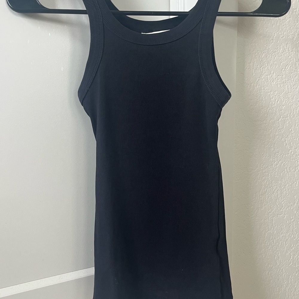 H&M Classic Black Ribbed Top